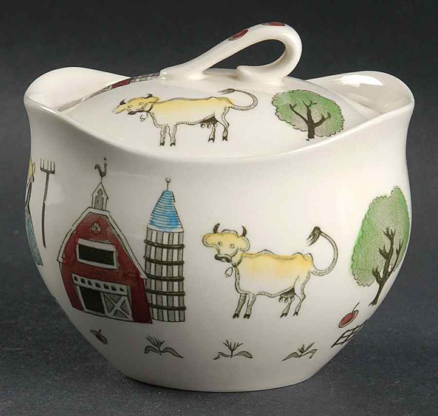 Mcdonald's Farm Sugar Bowl & Lid by Johnson Brothers-1