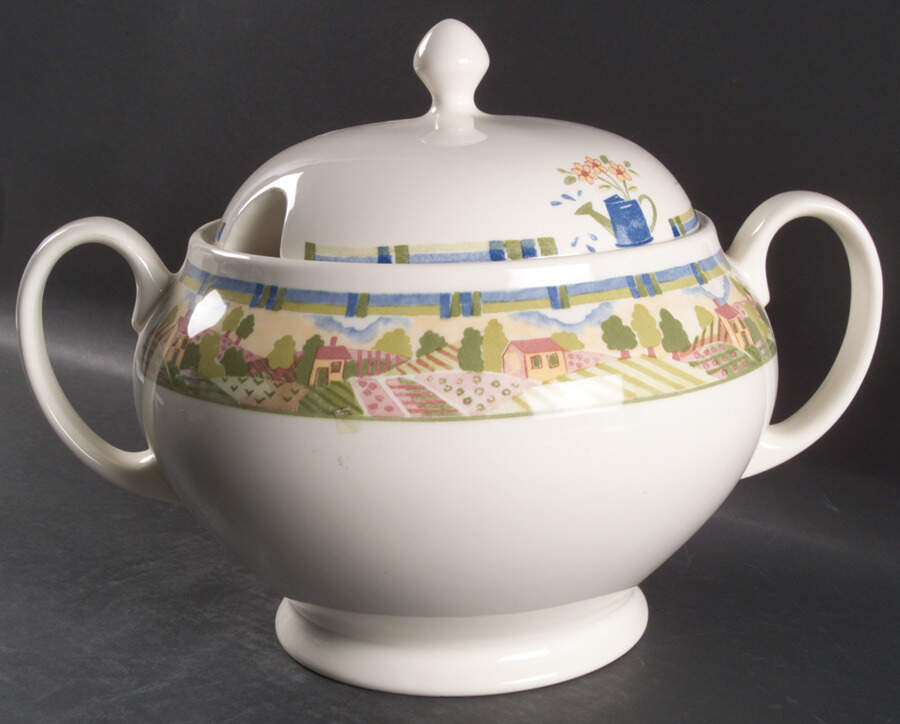 Meadow Brook Round Covered Vegetable by Johnson Brothers-1