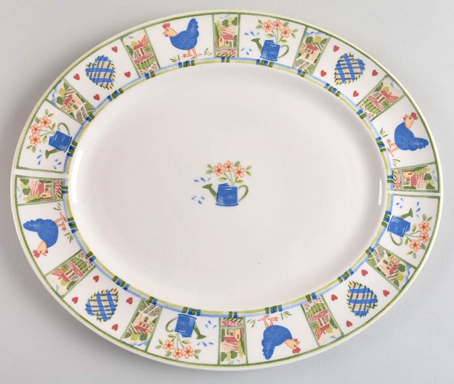Meadow Brook 13" Oval Serving Platter by Johnson Brothers-1