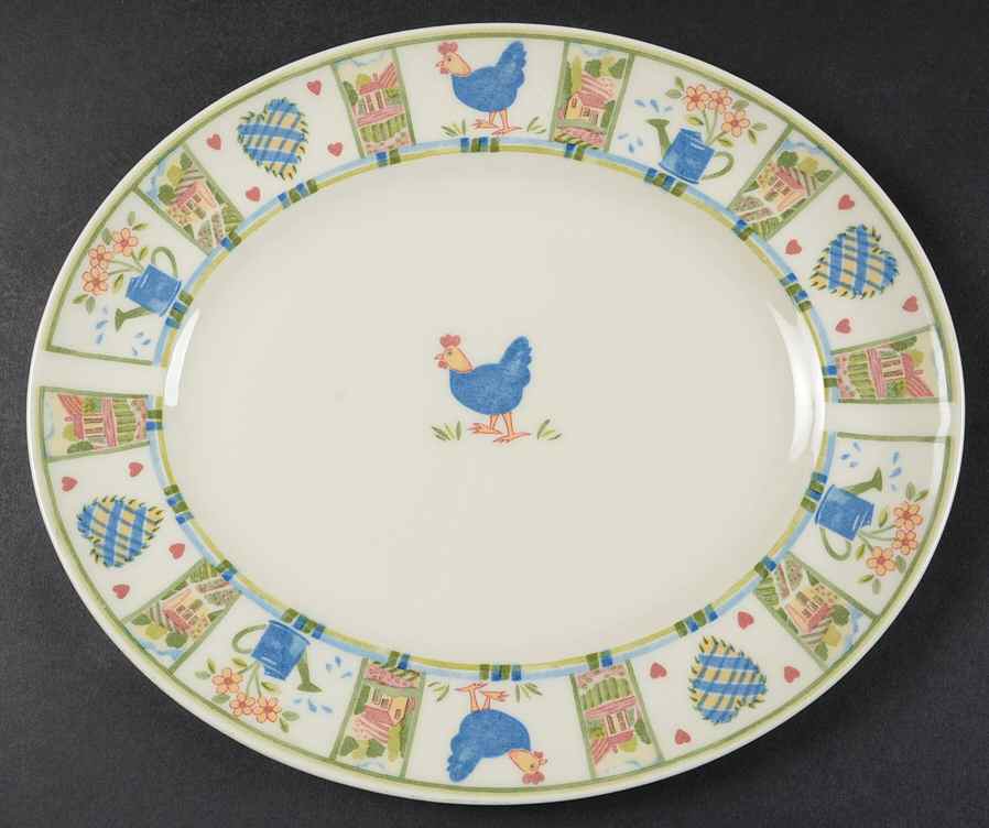 Meadow Brook 12" Oval Serving Platter by Johnson Brothers-1
