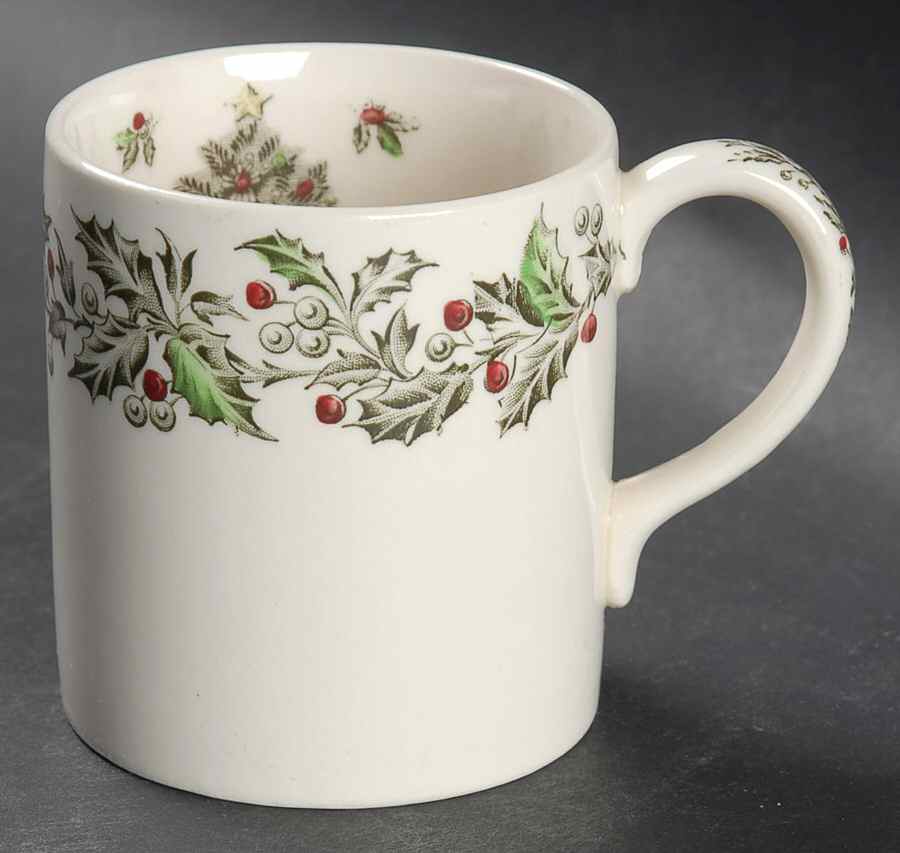 Merry Christmas ("A Genuine Hand Engraving") Mug by Johnson Brothers-1