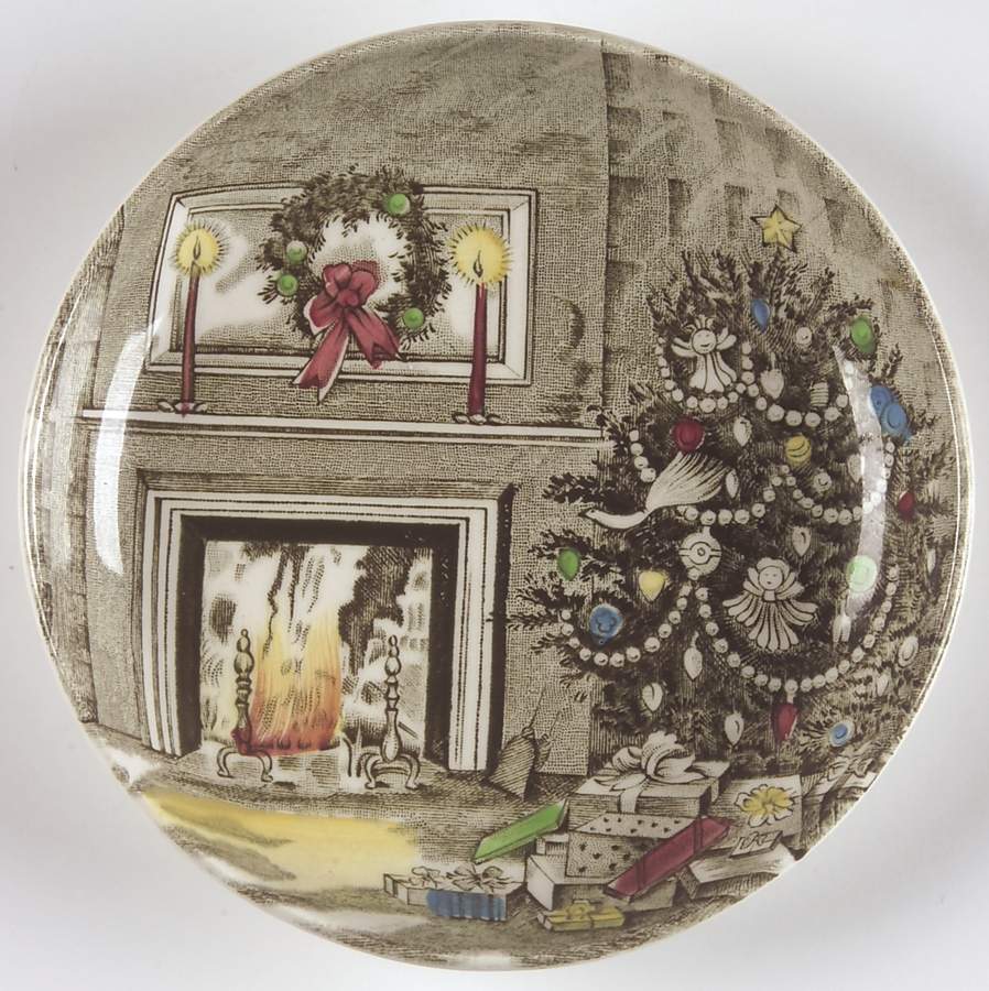 Merry Christmas ("A Genuine Hand Engraving") Coaster by Johnson Brothers-1