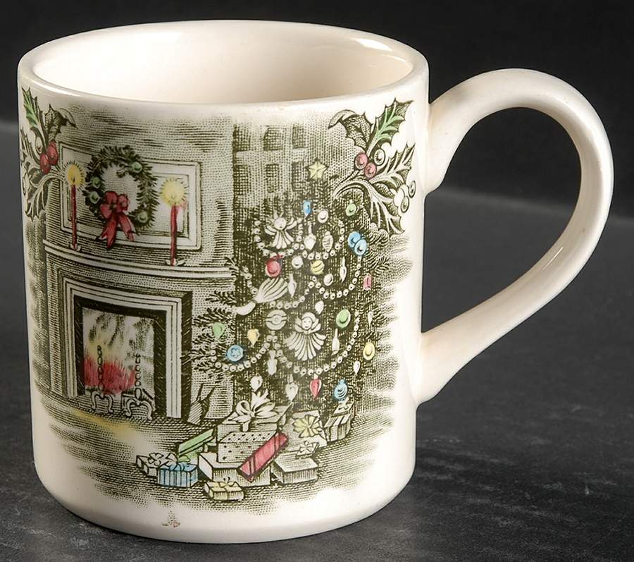 Merry Christmas ("A Genuine Hand Engraving") Mug by Johnson Brothers-1