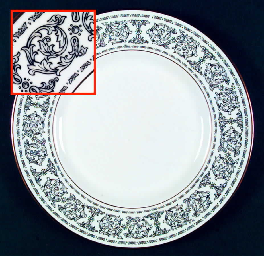 Medici Black Dinner Plate by Johnson Brothers-1