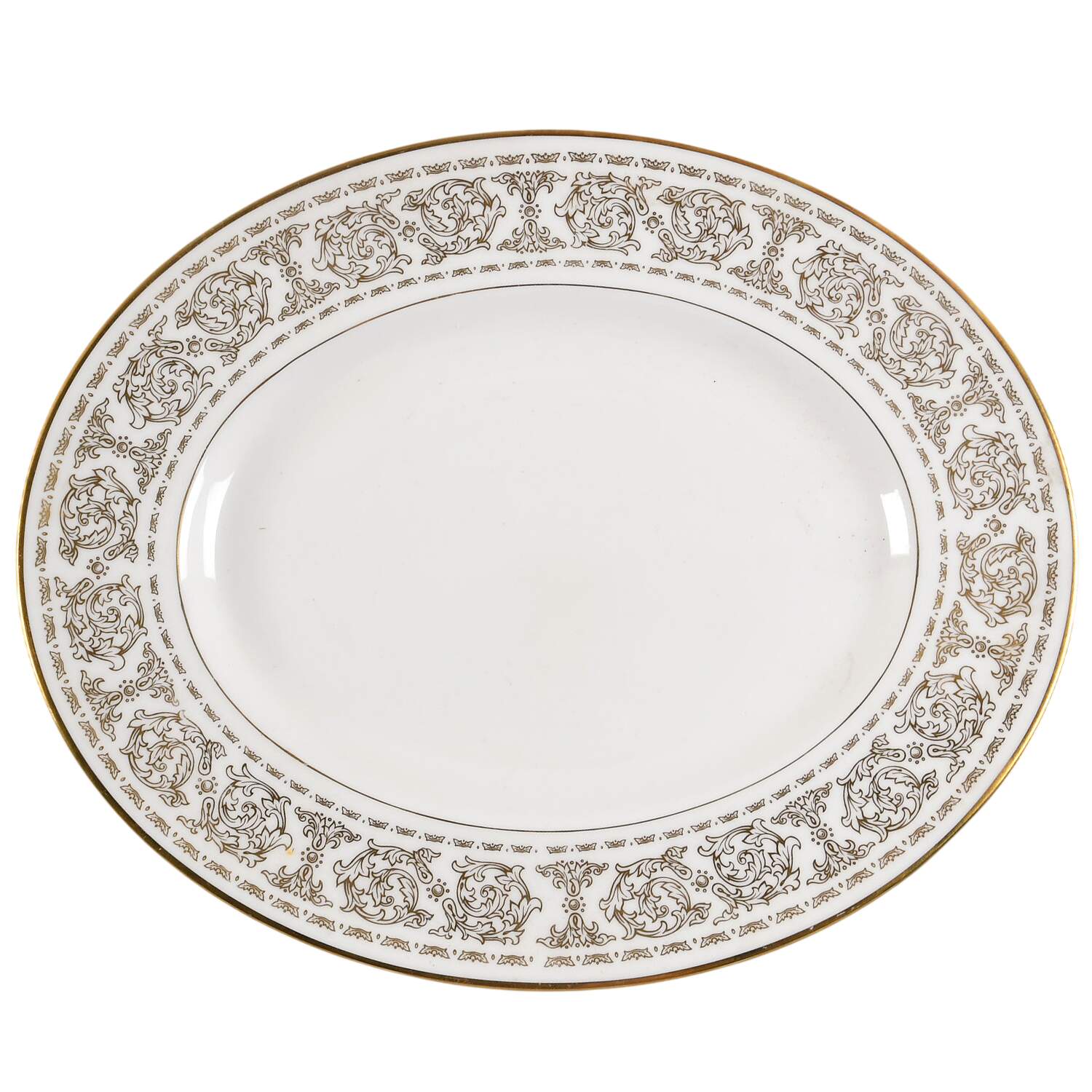 Medici Gold 13" Oval Serving Platter by Johnson Brothers-1