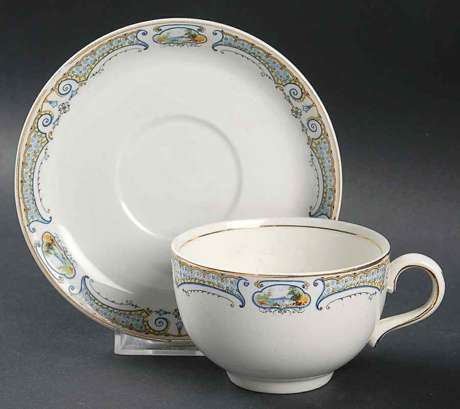 Melba Flat Cup & Saucer Set by Johnson Brothers-1