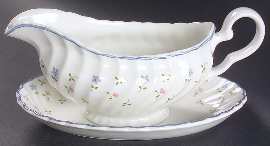 Melody Gravy Boat & Underplate/Relish by Johnson Brothers-1