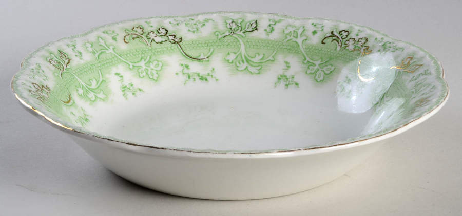 The Mikado Green Coupe Soup Bowl by Johnson Brothers-1