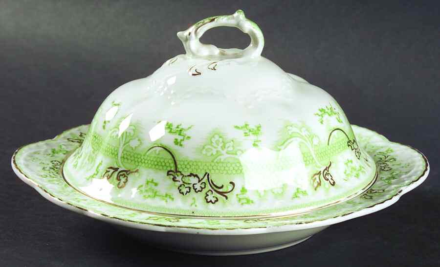 The Mikado Green Round Covered Butter by Johnson Brothers-1