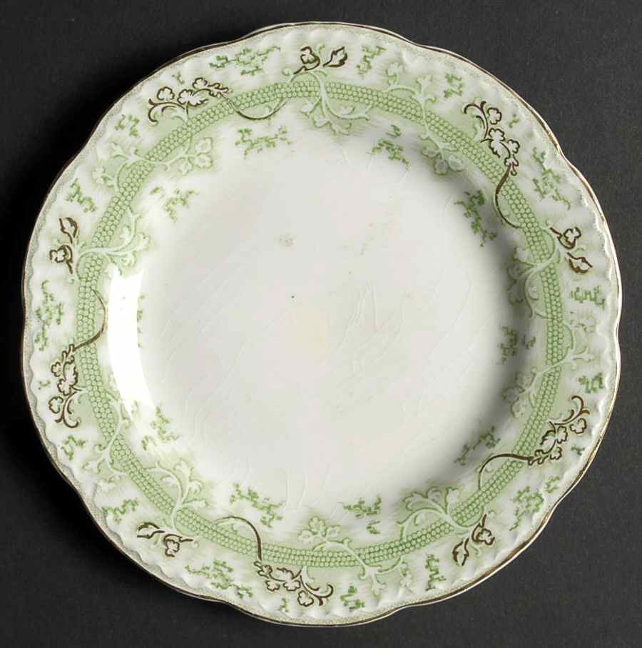 The Mikado Green Bread & Butter Plate by Johnson Brothers-1