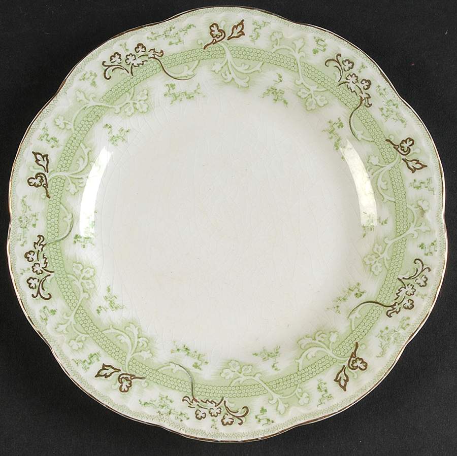 The Mikado Green Dessert/Pie Plate by Johnson Brothers-1