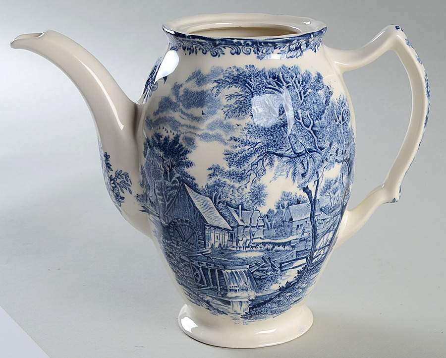 Millstream Blue Small Coffee Pot No Lid by Johnson Brothers-1
