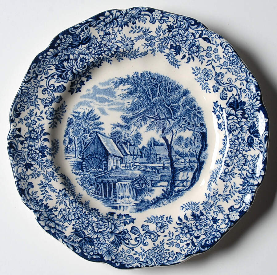 Millstream Blue Bread & Butter Plate by Johnson Brothers-1