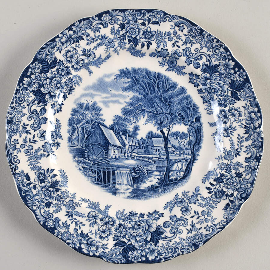 Millstream Blue Luncheon Plate by Johnson Brothers-1