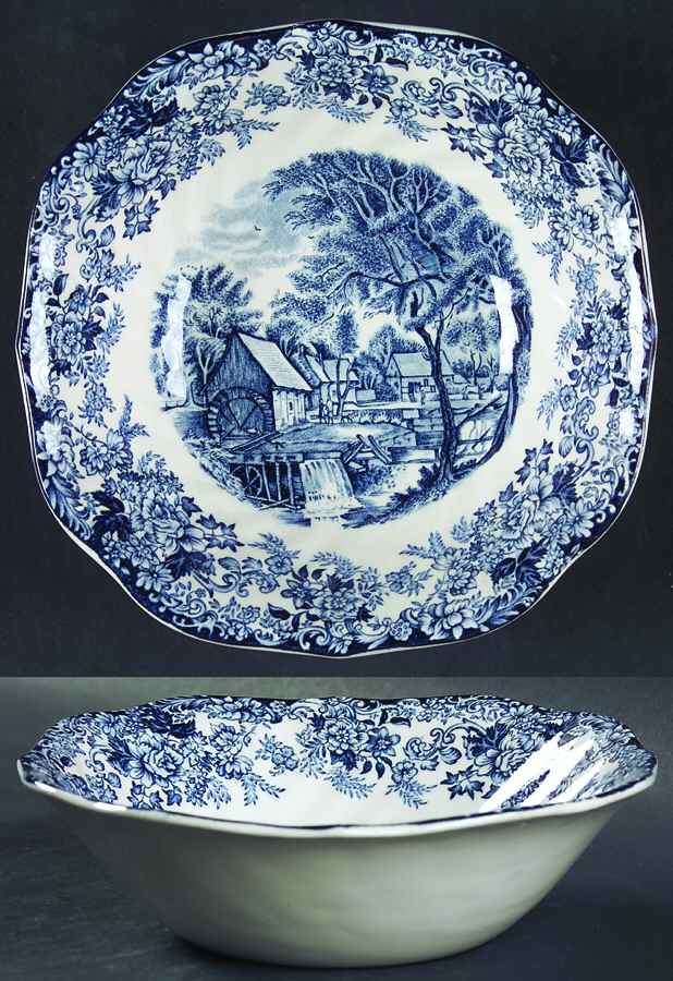 Millstream Blue Square Cereal Bowl by Johnson Brothers-1