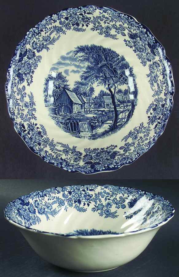 Millstream Blue 8" Round Vegetable Bowl by Johnson Brothers-1