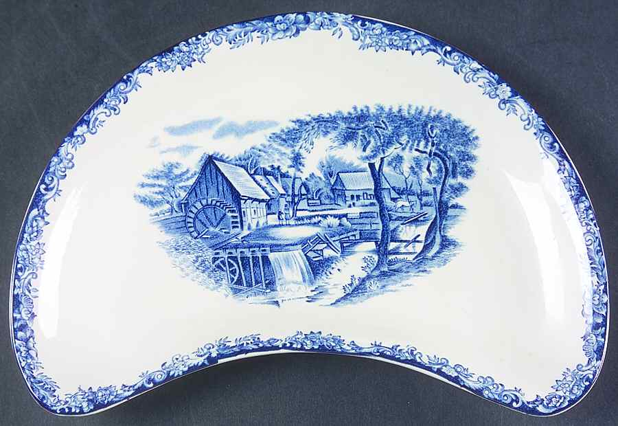 Millstream Blue Crescent Salad Plate by Johnson Brothers-1