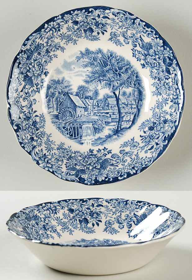 Millstream Blue Fruit/Dessert (Sauce) Bowl by Johnson Brothers-1