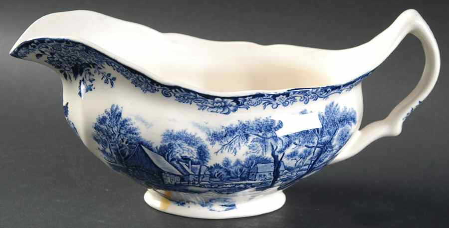 Millstream Blue Gravy Boat by Johnson Brothers-1