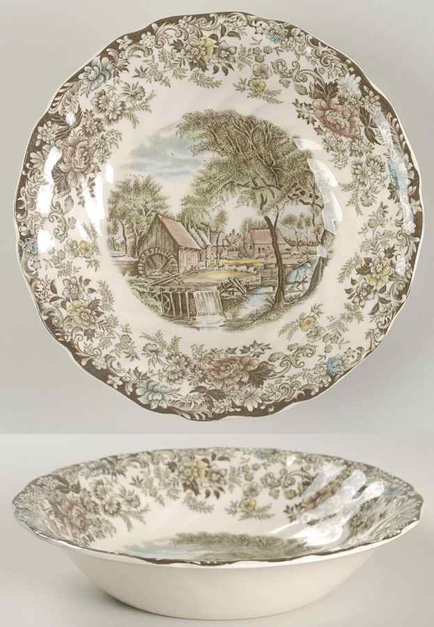 Millstream Brown Multicolor Coupe Soup Bowl by Johnson Brothers-1