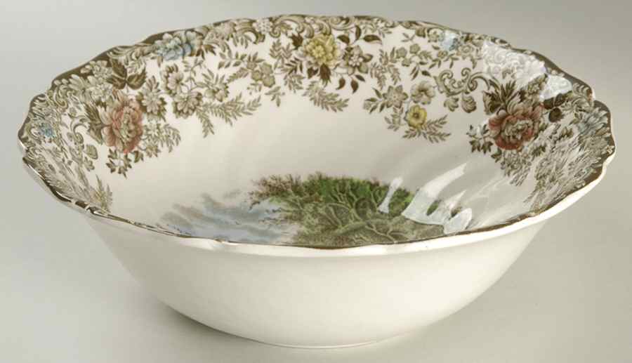 Millstream Brown Multicolor 8" Round Vegetable Bowl by Johnson Brothers-1