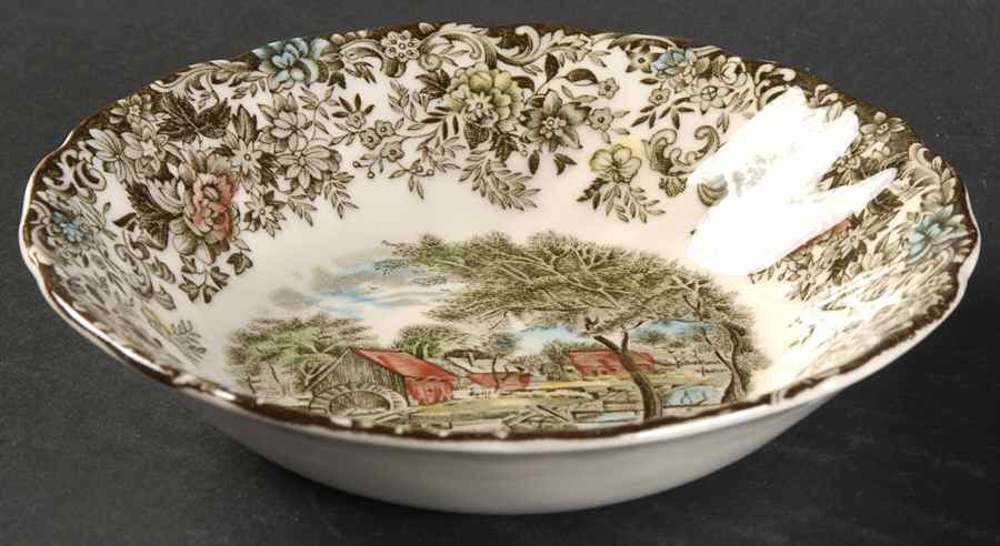 Millstream Brown Multicolor Fruit/Dessert (Sauce) Bowl by Johnson Brothers-1