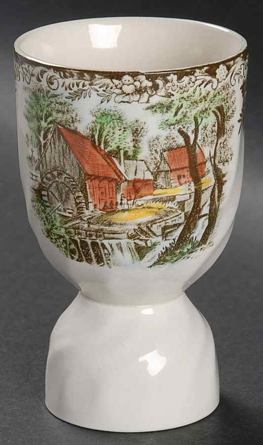 Millstream Brown Multicolor Double Egg Cup by Johnson Brothers-1