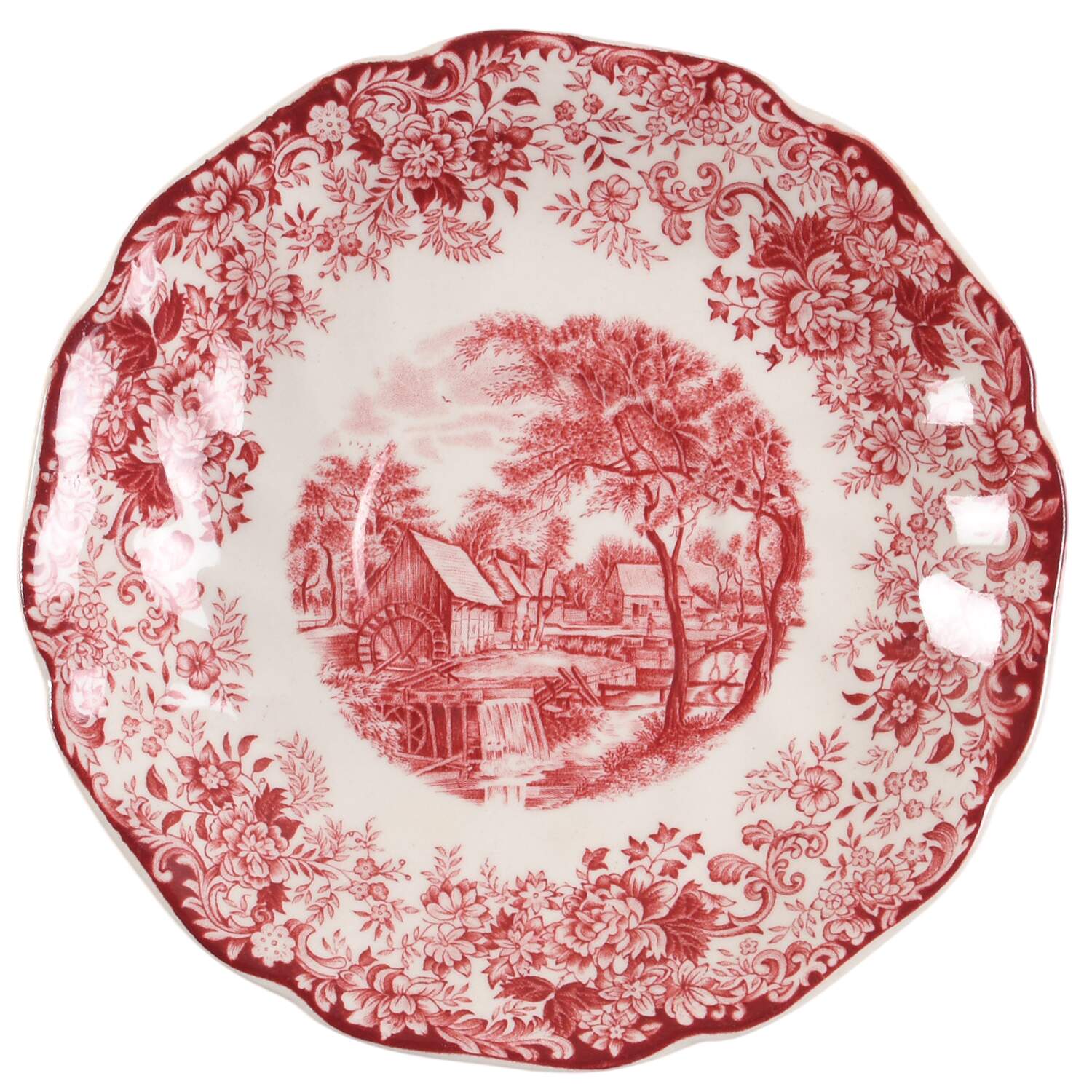 Millstream Pink Saucer for Flat Cup by Johnson Brothers-1