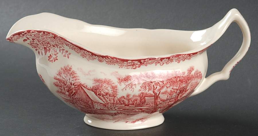 Millstream Pink Gravy Boat by Johnson Brothers-1