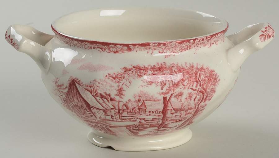 Millstream Pink Sugar Bowl No Lid by Johnson Brothers-1