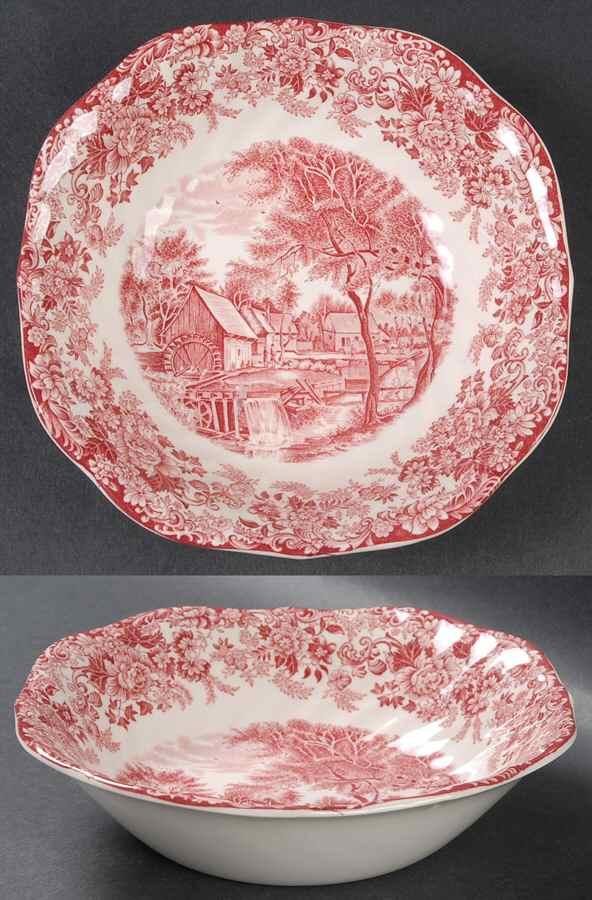 Millstream Pink Square Soup Bowl by Johnson Brothers-1