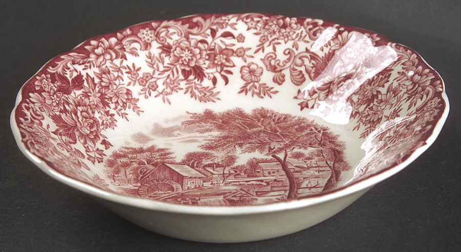 Millstream Pink Fruit/Dessert (Sauce) Bowl by Johnson Brothers-1