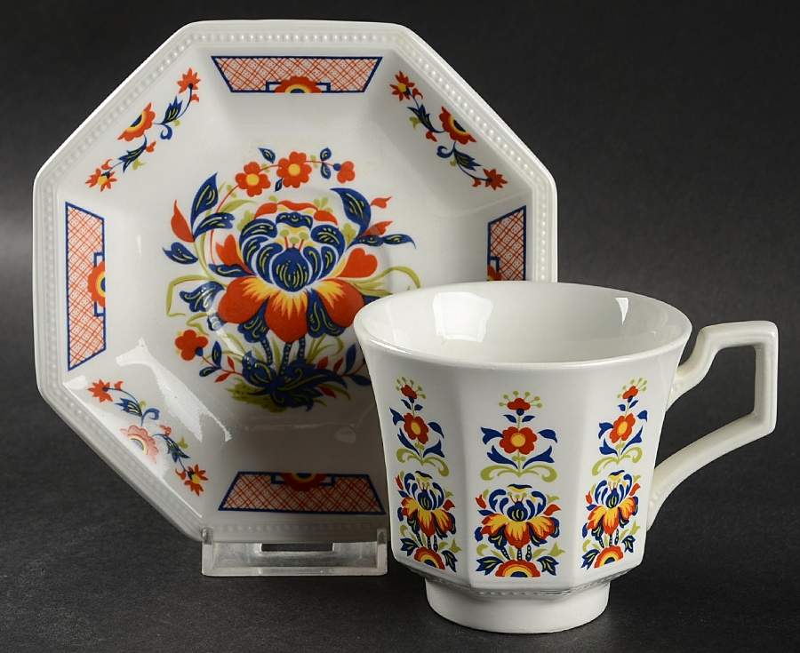 Ming Flat Cup & Saucer Set by Johnson Brothers-1