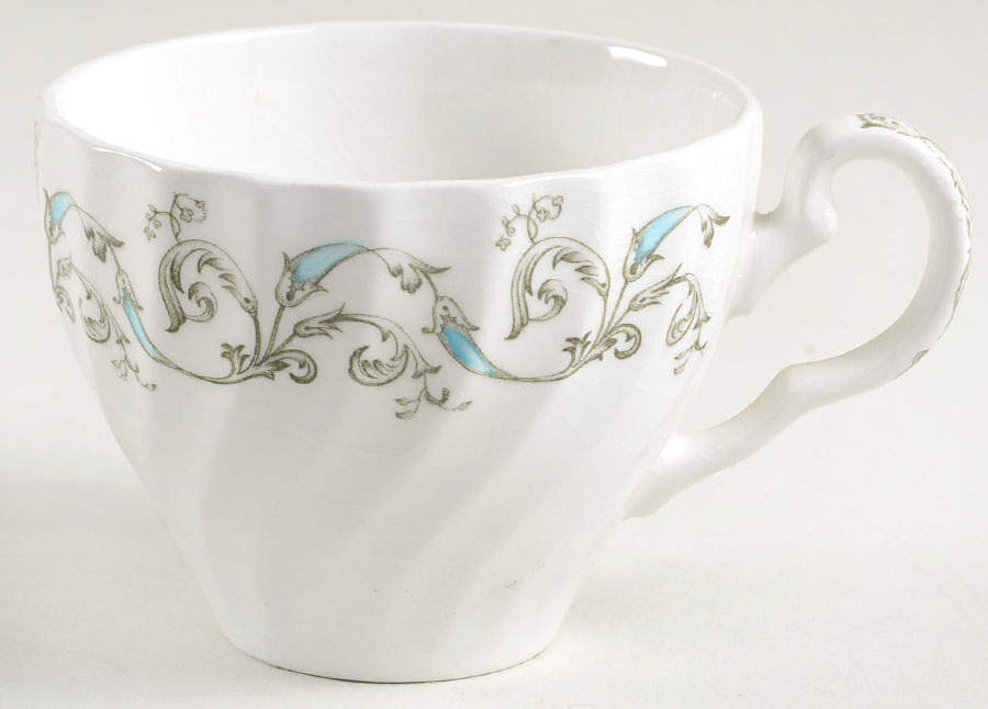 Minuet (Blue Green Scroll) Flat Cup by Johnson Brothers-1