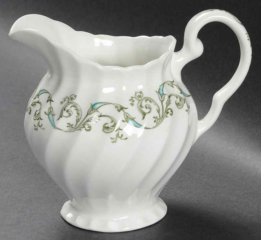 Minuet (Blue Green Scroll) Creamer by Johnson Brothers-1