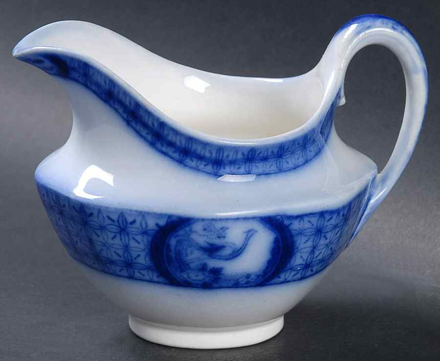 Mongolia (Flow Blue) Creamer by Johnson Brothers-1