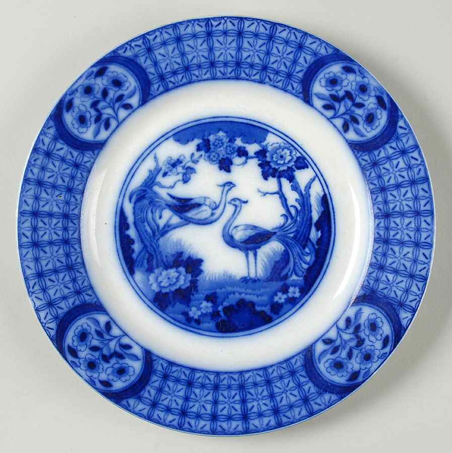 Mongolia (Flow Blue) Luncheon Plate by Johnson Brothers-1