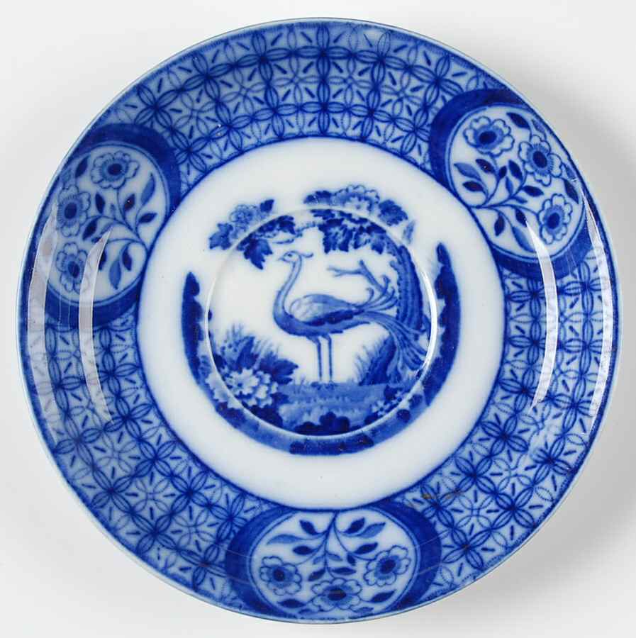 Mongolia (Flow Blue) Saucer by Johnson Brothers-1