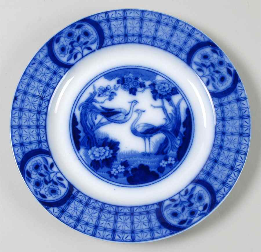 Mongolia (Flow Blue) Salad Plate by Johnson Brothers-1