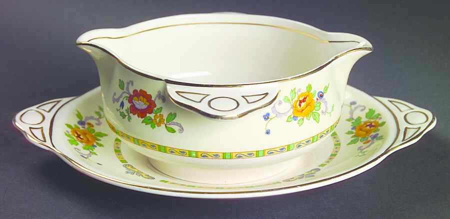 Mongolia (Pareek) Gravy Boat & Underplate by Johnson Brothers-1