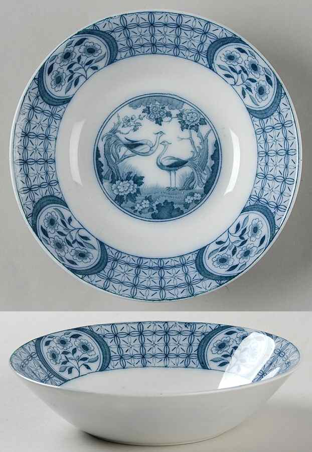 Mongolia (Gray Blue) Coupe Cereal Bowl by Johnson Brothers-1