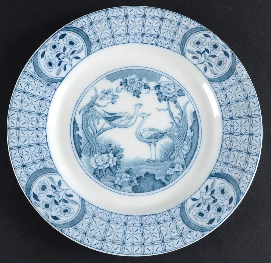 Mongolia (Gray Blue) Luncheon Plate by Johnson Brothers-1
