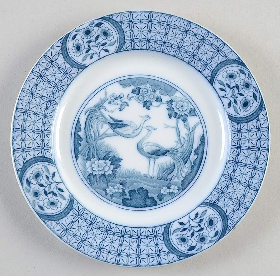 Mongolia (Gray Blue) Dessert/Pie Plate by Johnson Brothers-1