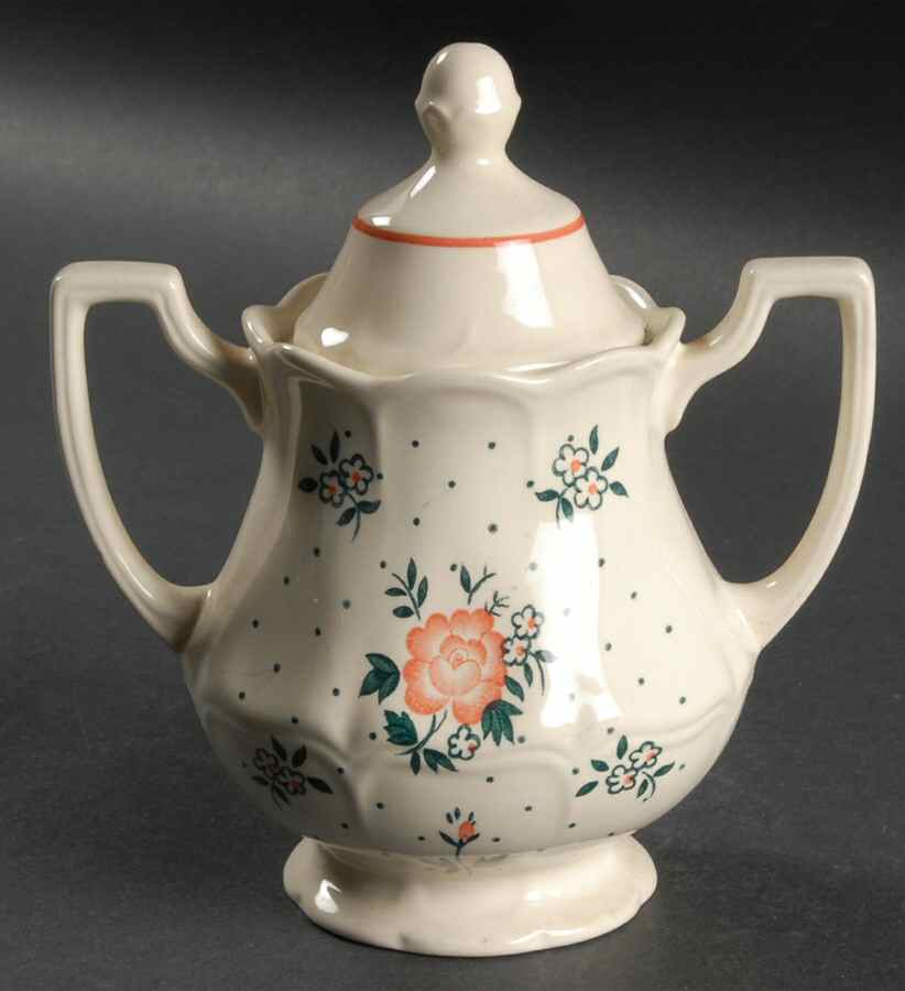 Monticello Sugar Bowl & Lid by Johnson Brothers-1