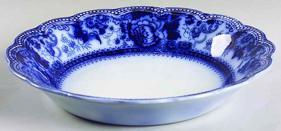 Montana (Flow Blue) Coupe Soup Bowl by Johnson Brothers-1