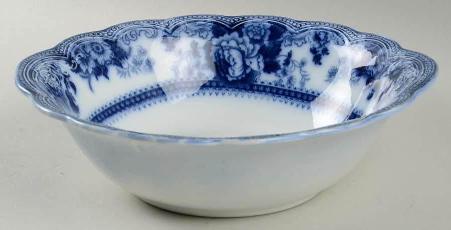 Montana (Flow Blue) 9" Round Vegetable Bowl by Johnson Brothers-1