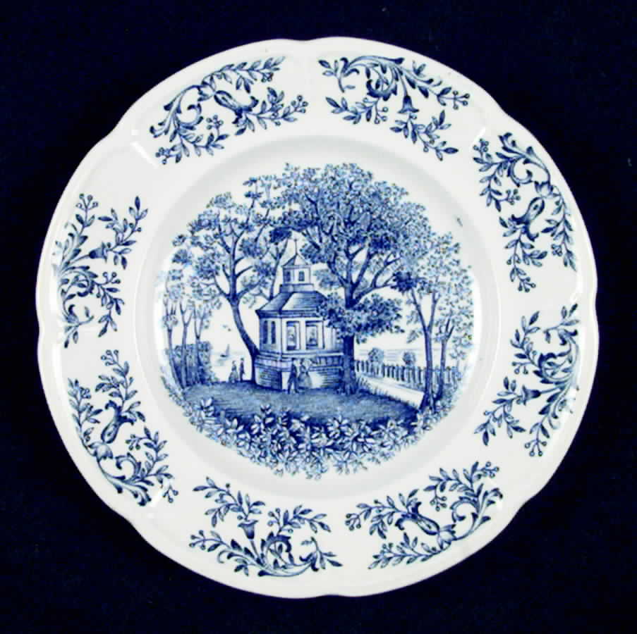 Mount Vernon Blue Bread & Butter Plate by Johnson Brothers-1