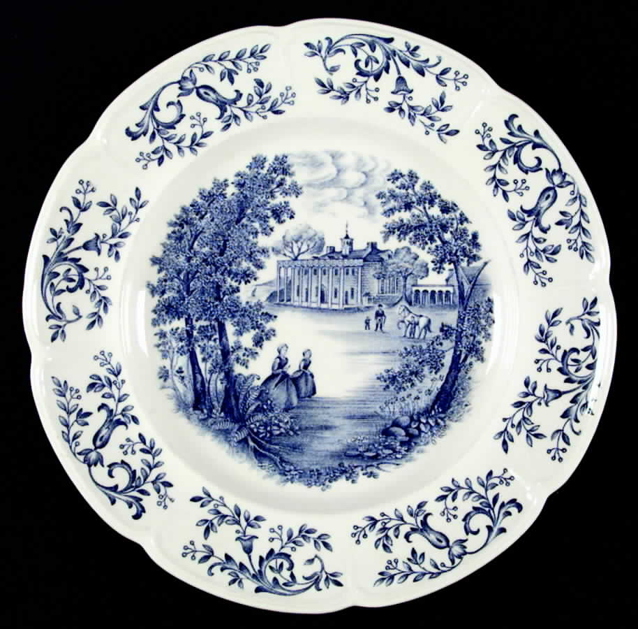 Mount Vernon Blue Dinner Plate by Johnson Brothers-1
