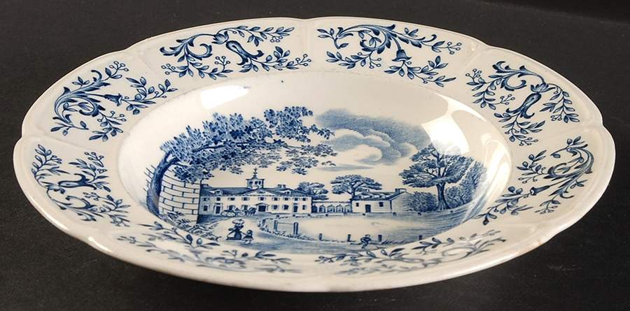 Mount Vernon Blue Rim Soup Bowl by Johnson Brothers-1
