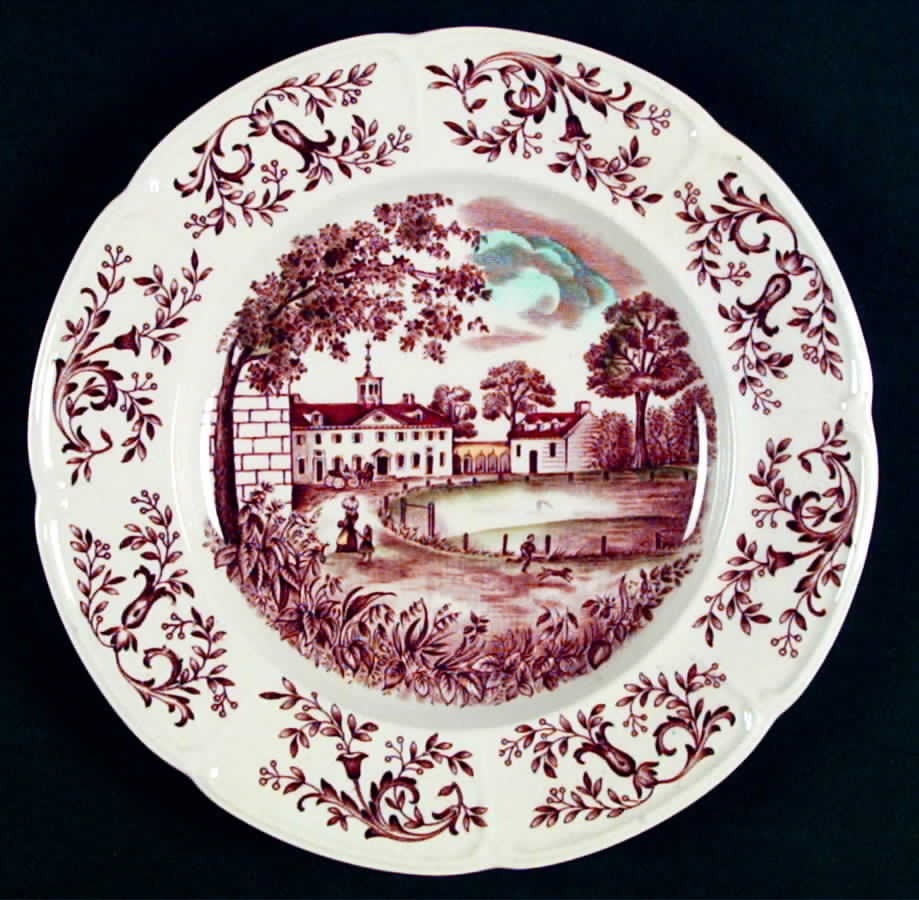 Mount Vernon Brown Multicolor Salad Plate by Johnson Brothers-1